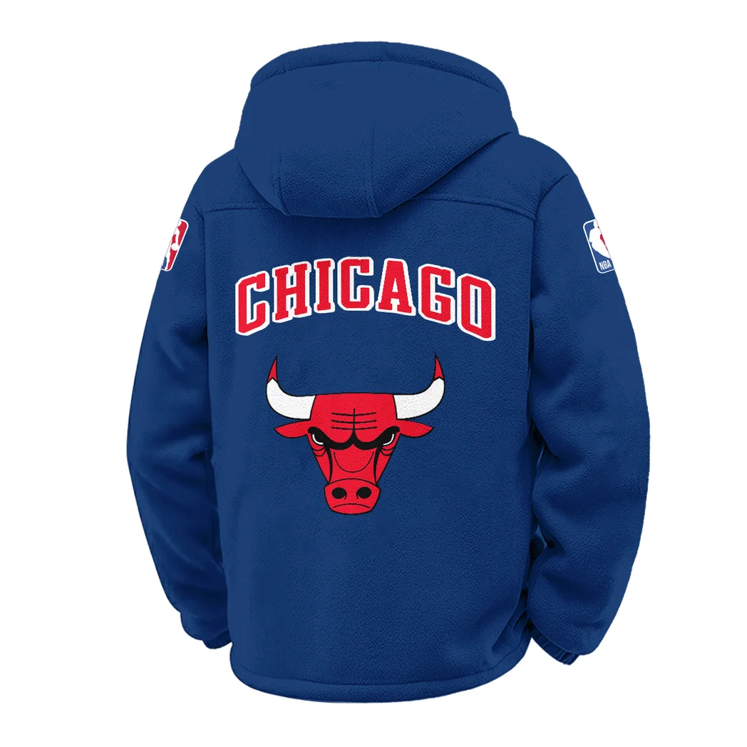 Basketball Energy Fans Winter Fleece Jacket, Sub-Zero Fleece Jacket HVN1432CB - Navy - Image 3