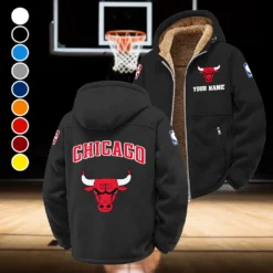 Basketball Energy Fans Winter Fleece Jacket, Sub-Zero Fleece Jacket HVN1432CB - Black