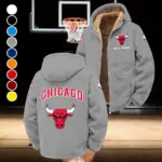 Basketball Energy Fans Winter Fleece Jacket, Sub-Zero Fleece Jacket HVN1432CB - Grey