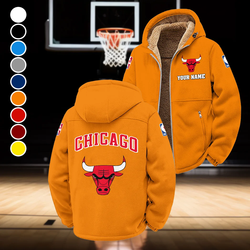 Basketball Energy Fans Winter Fleece Jacket, Sub-Zero Fleece Jacket HVN1432CB - Orange