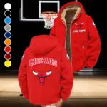 Basketball Energy Fans Winter Fleece Jacket, Sub-Zero Fleece Jacket HVN1432CB - Red