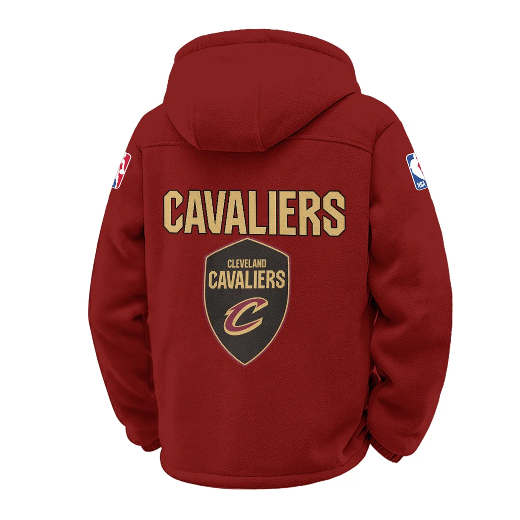 Hoop Nation Pride Winter Fleece Jacket, Deep Winter Comfort Fleece HVN1432CC - Wine - Image 3