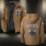 Rising Hoop Energy Flannel Hoodie, Stadium Ready Flannel Hoodie HVN1432CH - Camel