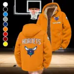 Rising Hoop Energy Winter Fleece Jacket, Insulated Sport Hoody HVN1432CH - Orange