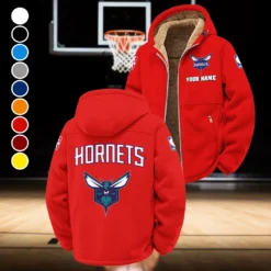 Rising Hoop Energy Winter Fleece Jacket, Insulated Sport Hoody HVN1432CH - Red