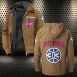 Streetwear Hoop Squad Flannel Hoodie, Street Style Sport Hoodie HVN1432DP - Camel