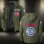 Streetwear Hoop Squad Flannel Hoodie, Street Style Sport Hoodie HVN1432DP - Green