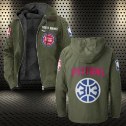 Streetwear Hoop Squad Flannel Hoodie, Street Style Sport Hoodie HVN1432DP - Green