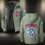 Streetwear Hoop Squad Flannel Hoodie, Street Style Sport Hoodie HVN1432DP - Light Green