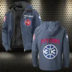 Streetwear Hoop Squad Flannel Hoodie, Street Style Sport Hoodie HVN1432DP - Navy Blue