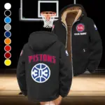 Streetwear Hoop Squad Winter Fleece Jacket, Superior Thermal Protection HVN1432DP - Black