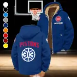 Streetwear Hoop Squad Winter Fleece Jacket, Superior Thermal Protection HVN1432DP - Navy