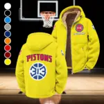 Streetwear Hoop Squad Winter Fleece Jacket, Superior Thermal Protection HVN1432DP - Yellow