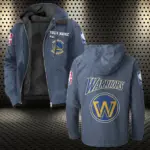 Bold Shots Flannel Hoodie, Warm Fan Flannel Hoodie HVN1432GS - Navy Blue