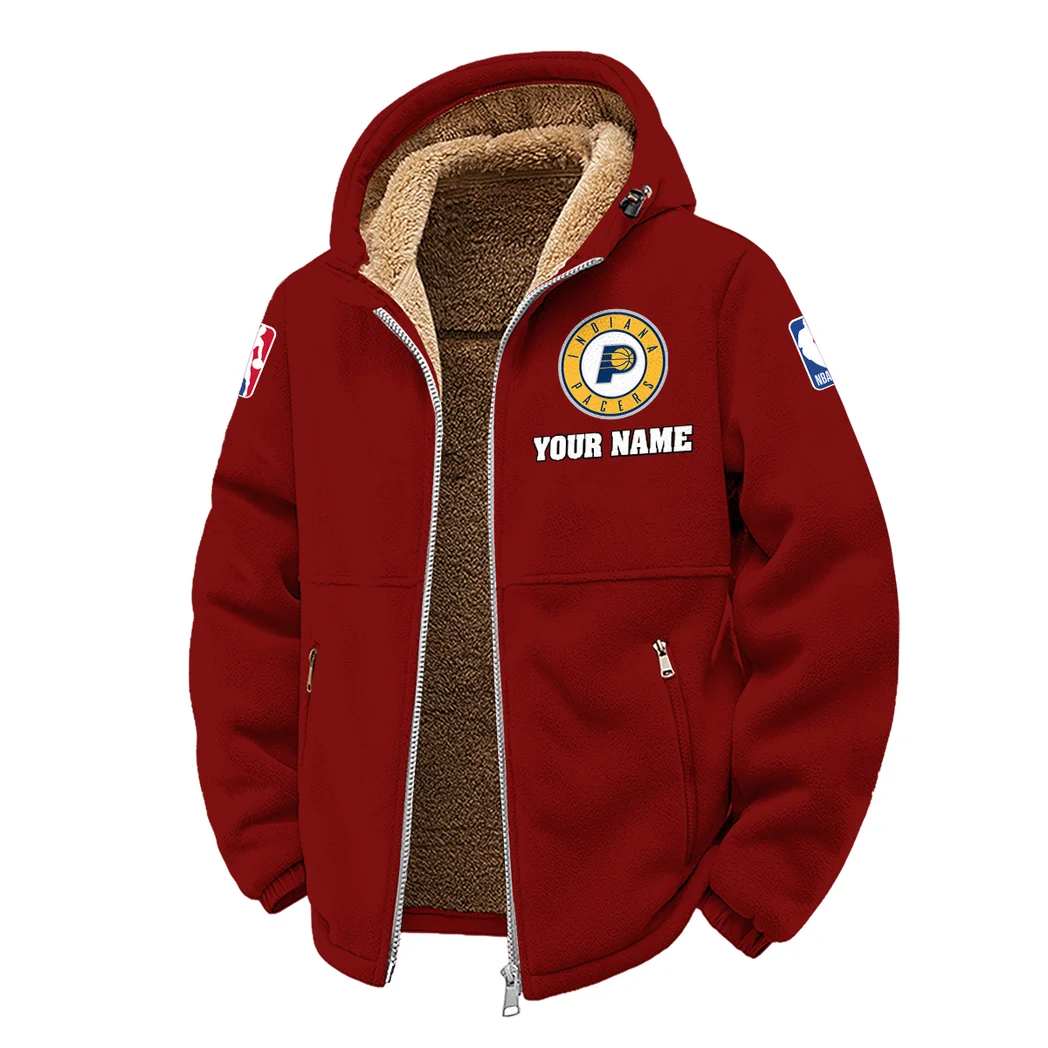 Everyday Court Lifestyle Winter Fleece Jacket, Dynamic Winter Training Top HVN1432IP - Wine - Image 2