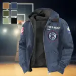 Game Ready Supporters Flannel Hoodie, Athletic Lifestyle Fan Hoodie HVN1432LA - Navy Blue