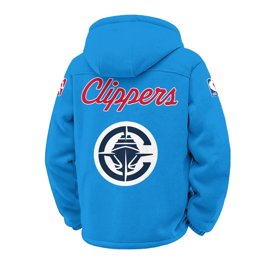 Game Ready Supporters Winter Fleece Jacket, Multi-Sport Winter Layer HVN1432LA - Cyan - Image 3