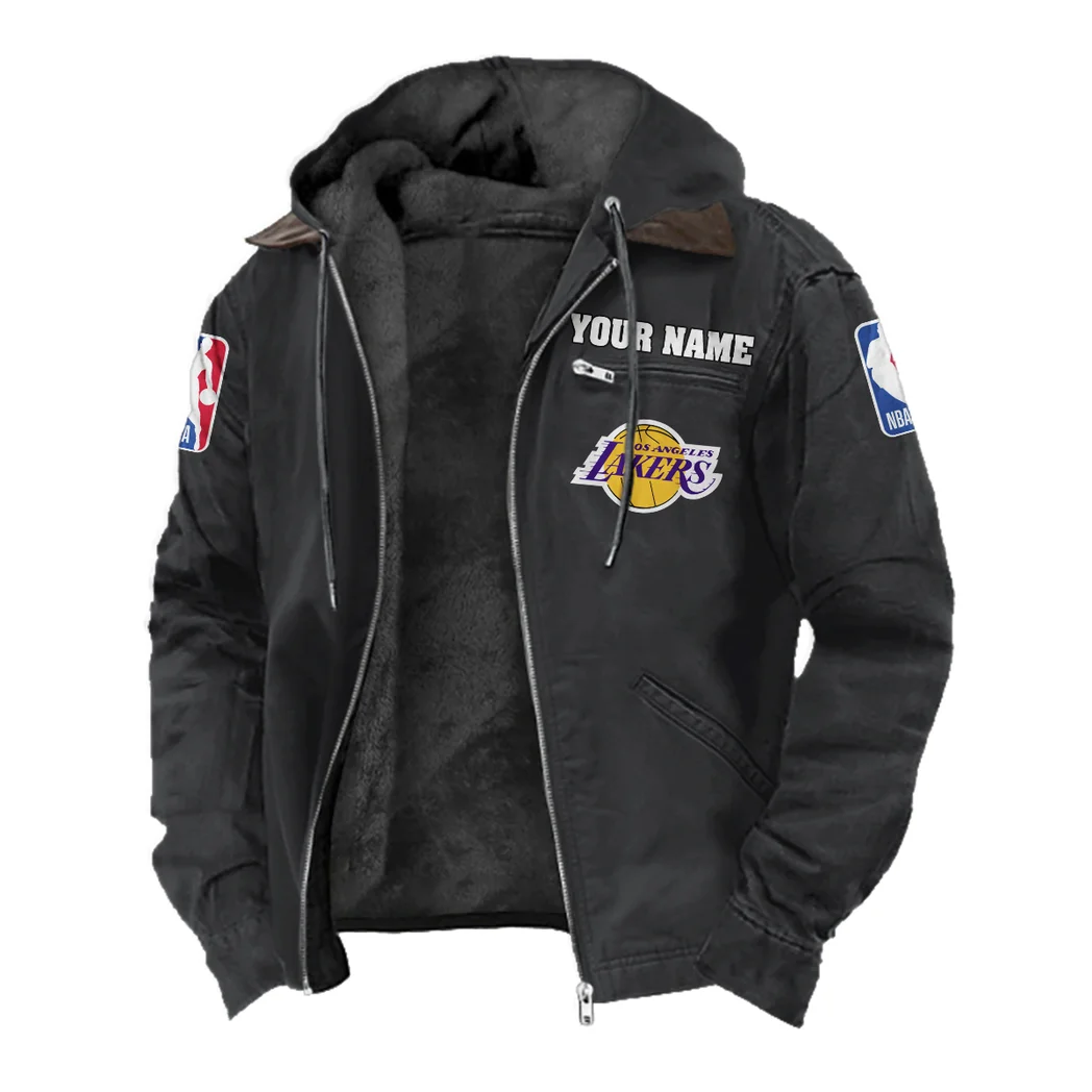 Hoop Passion Family Flannel Hoodie, Classic Flannel Sport Hoodie HVN1432LA - Black - Image 2