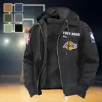 Hoop Passion Family Flannel Hoodie, Classic Flannel Sport Hoodie HVN1432LA - Black