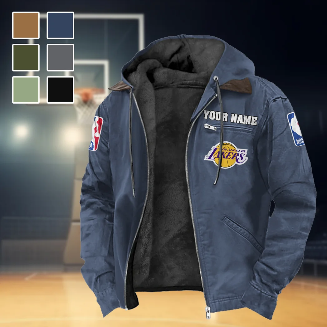 Hoop Passion Family Flannel Hoodie, Classic Flannel Sport Hoodie HVN1432LA - Navy Blue