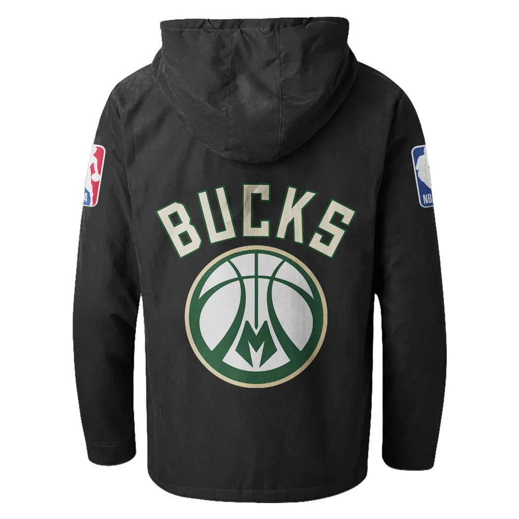 Streetwear Court Culture Flannel Hoodie, True Fan Hooded Flannel HVN1432MB - Black - Image 3