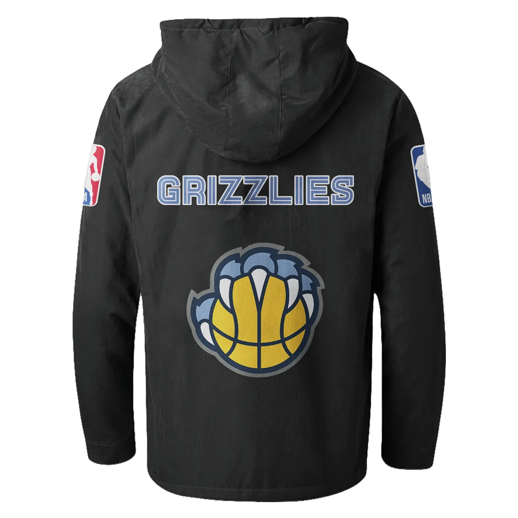 Athletic Fan Pride Flannel Hoodie, All-Season Fan Hoodie HVN1432MG - Black - Image 3