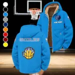 Athletic Fan Pride Winter Fleece Jacket, Snow-Ready Active Fleece HVN1432MG - Cyan