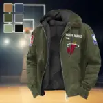 Everyday Basketball Lifestyle Flannel Hoodie, Bold Supporter Flannel Hoodie HVN1432MH - Green