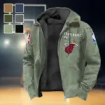 Everyday Basketball Lifestyle Flannel Hoodie, Bold Supporter Flannel Hoodie HVN1432MH - Light Green