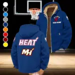 Everyday Basketball Lifestyle Winter Fleece Jacket, All-Mountain Sport Jacket HVN1432MH - Navy