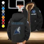 True Hoop Lifestyle Winter Fleece Jacket, Cross-Training Thermal Zip HVN1432MT - Black