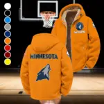 True Hoop Lifestyle Winter Fleece Jacket, Cross-Training Thermal Zip HVN1432MT - Orange
