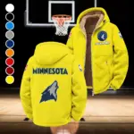 True Hoop Lifestyle Winter Fleece Jacket, Cross-Training Thermal Zip HVN1432MT - Yellow