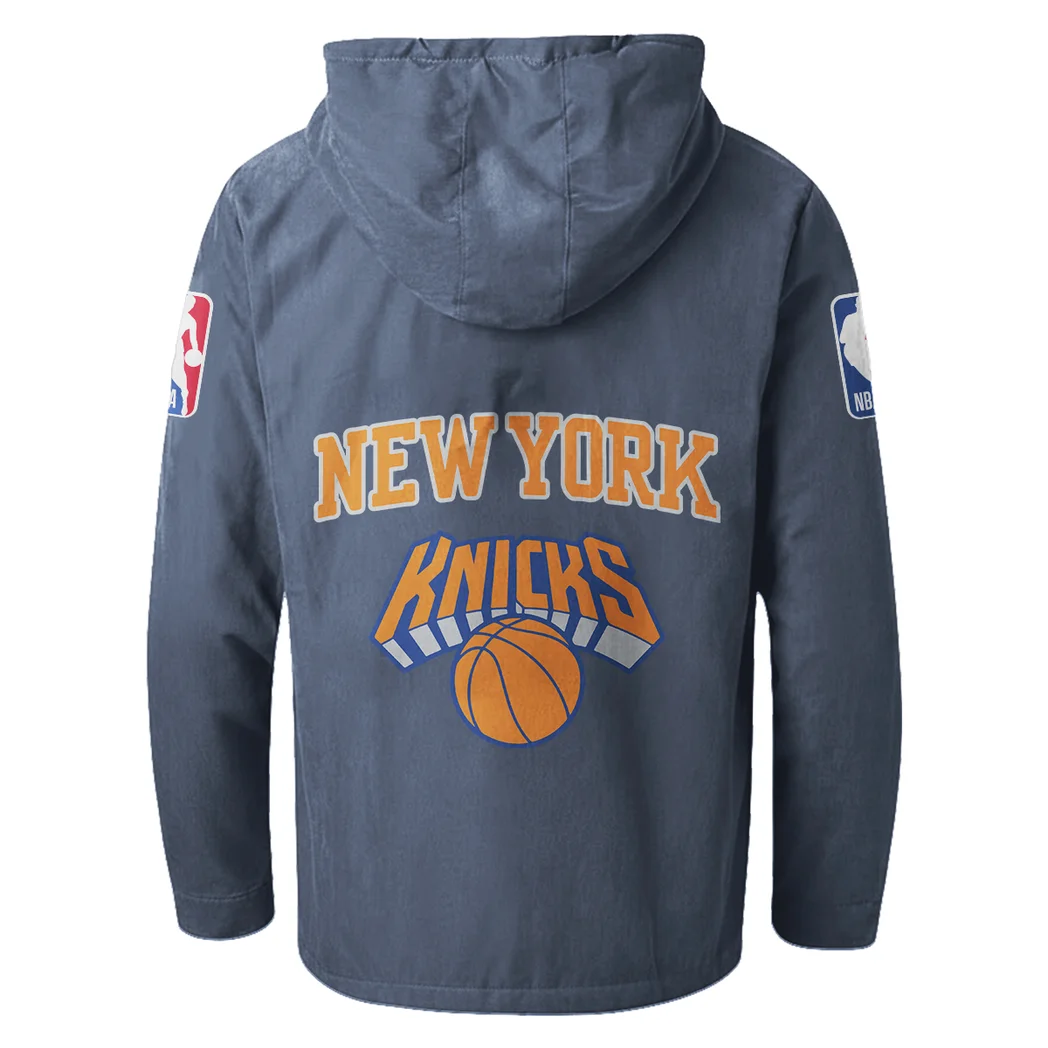 Hoop Passion Fans Flannel Hoodie, Fan Pride Hooded Flannel HVN1432NY - Navy Blue - Image 3