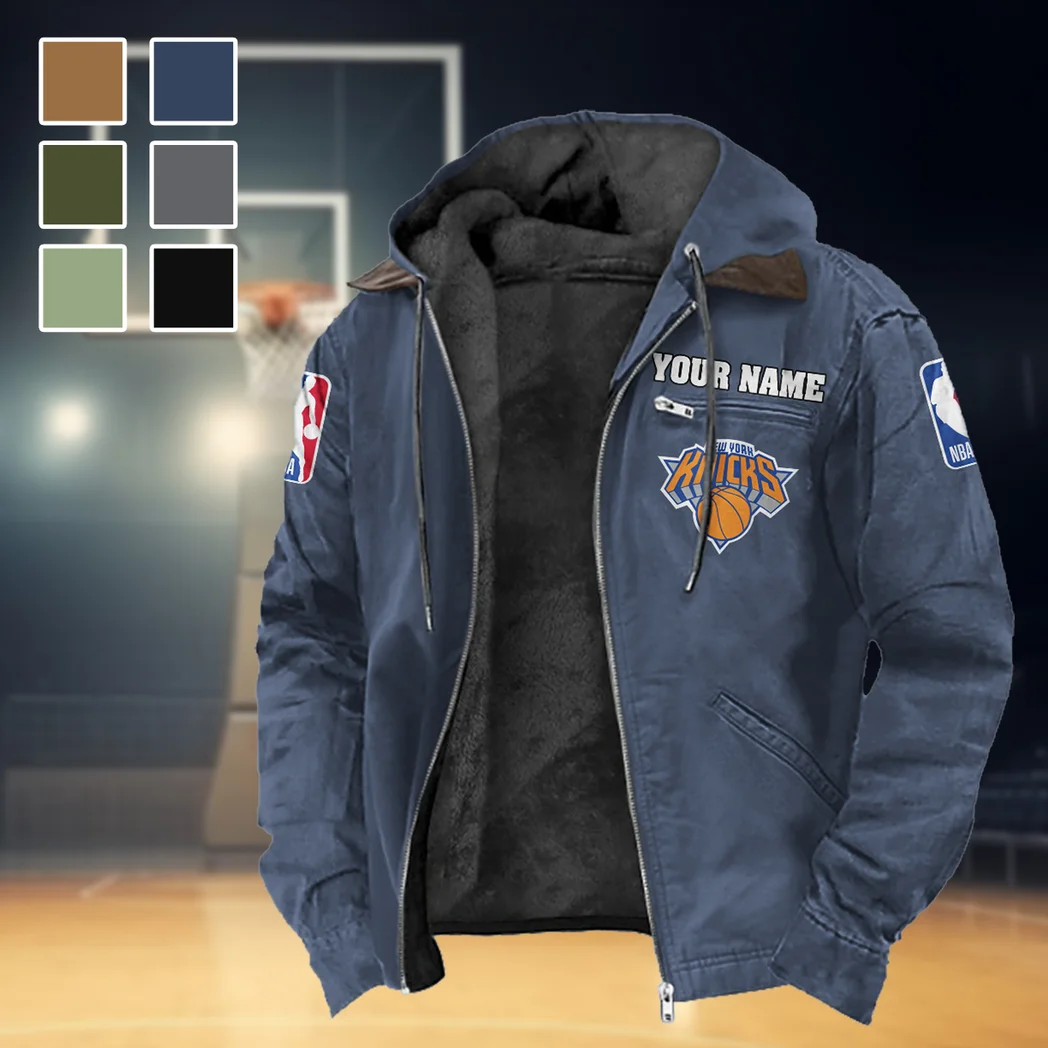 Hoop Passion Fans Flannel Hoodie, Fan Pride Hooded Flannel HVN1432NY - Navy Blue