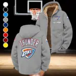Everyday Hoop Fans Winter Fleece Jacket, Ultra-Soft Fleece Shell HVN1432OC - Grey