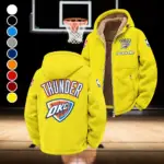 Everyday Hoop Fans Winter Fleece Jacket, Ultra-Soft Fleece Shell HVN1432OC - Yellow