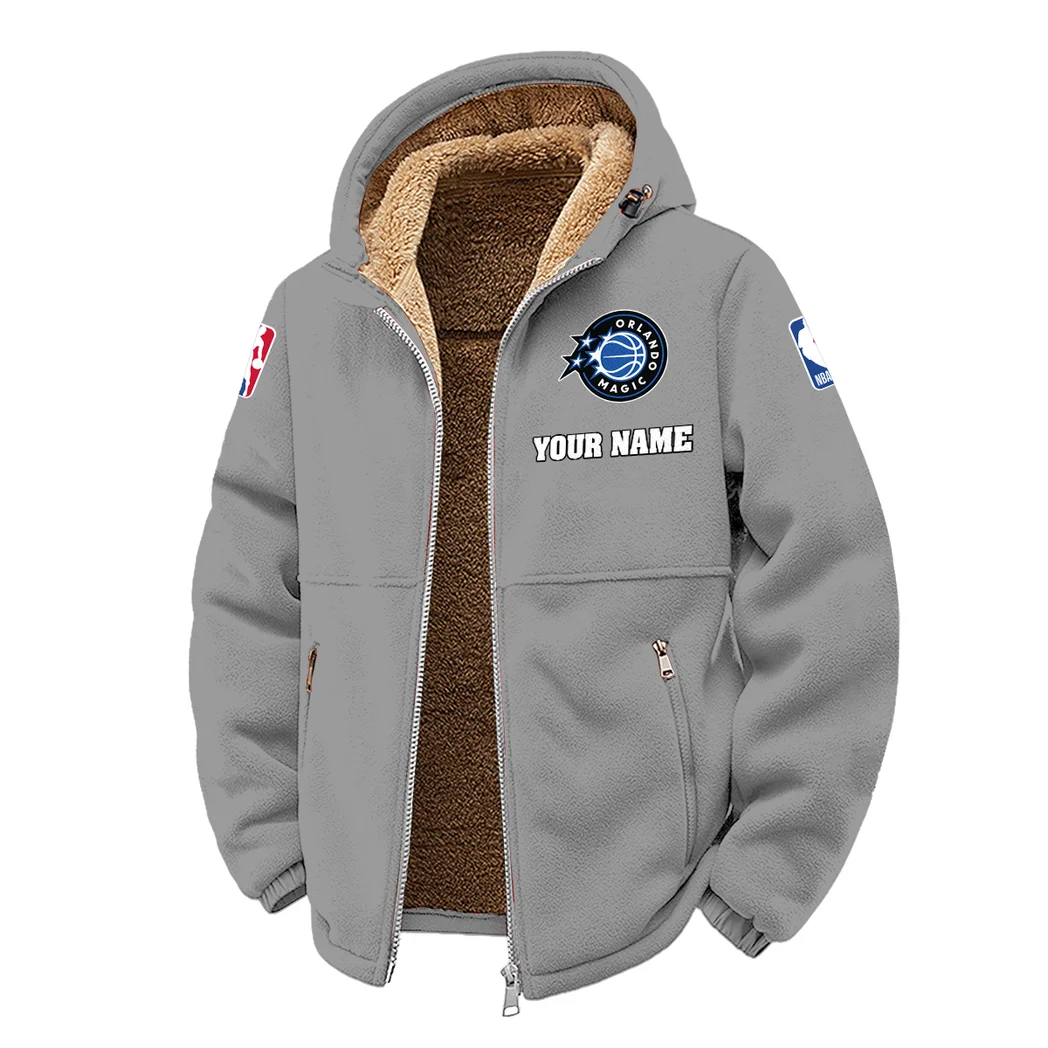True Fan Pride Winter Fleece Jacket, Heavyweight Plush Fleece HVN1432OM - Grey - Image 2