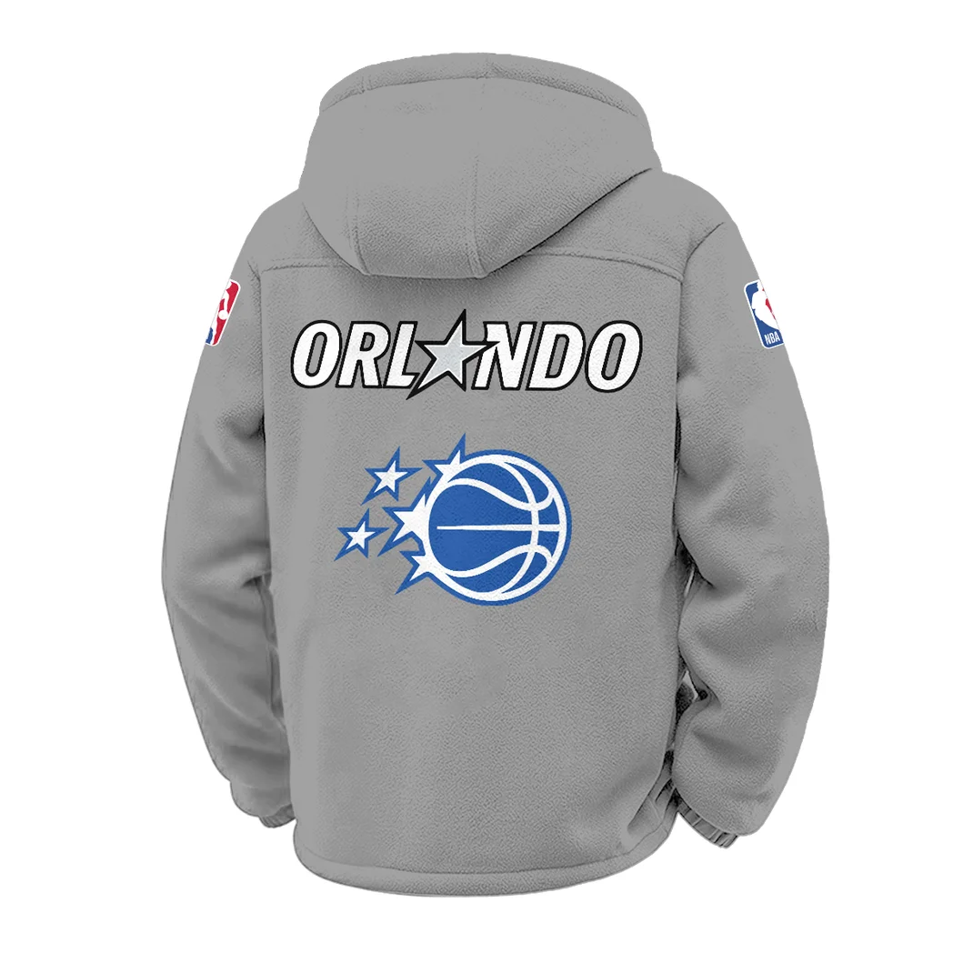 True Fan Pride Winter Fleece Jacket, Heavyweight Plush Fleece HVN1432OM - Grey - Image 3