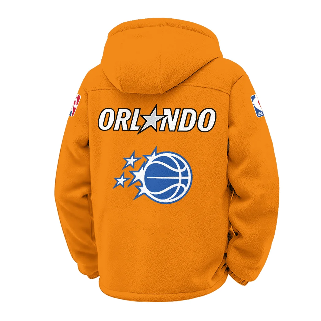 True Fan Pride Winter Fleece Jacket, Heavyweight Plush Fleece HVN1432OM - Orange - Image 3