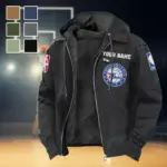 All-Season Sport Family Flannel Hoodie, Warm Sport Spirit Hoodie HVN1432PH - Black