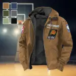 Streetwear Supporter Crew Flannel Hoodie, Essential Fan Flannel Hoodie HVN1432PS - Camel