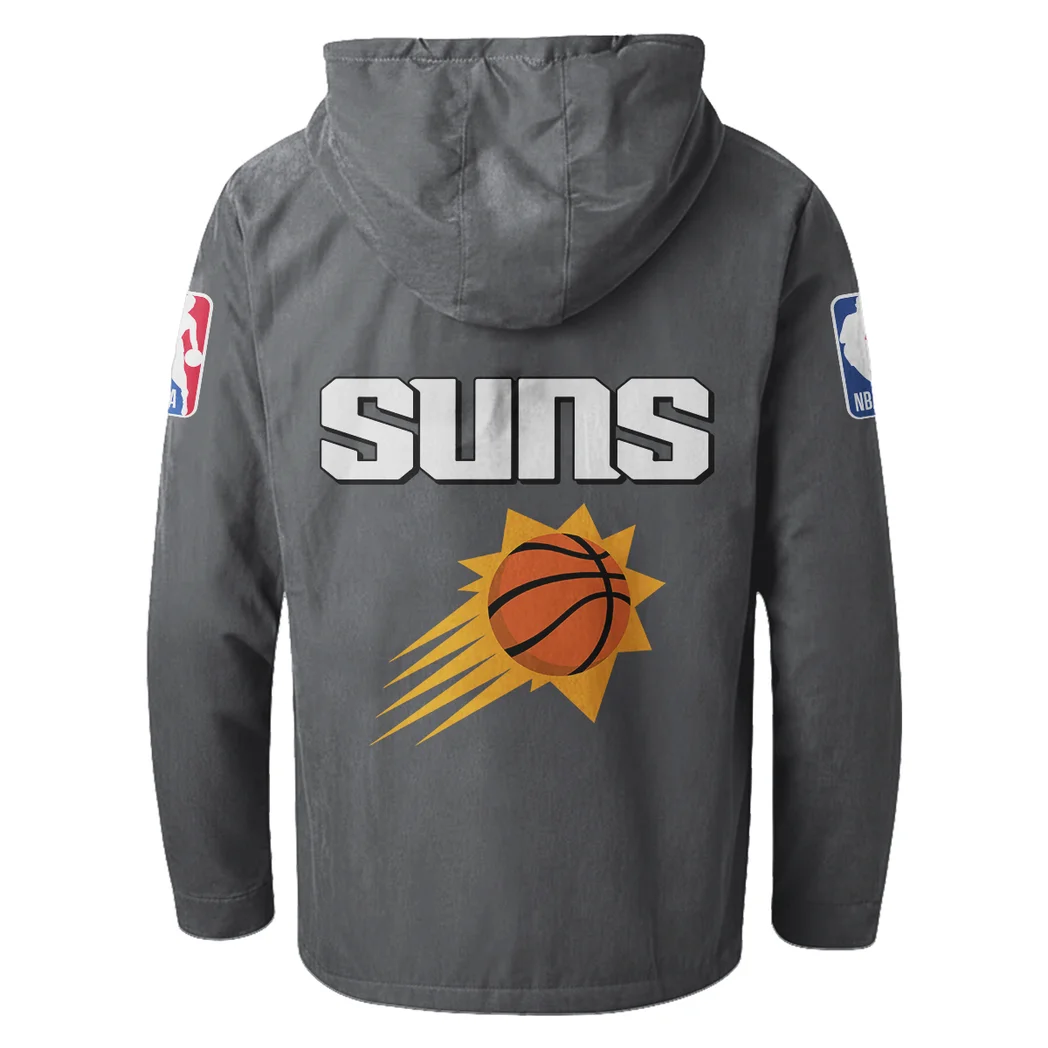 Streetwear Supporter Crew Flannel Hoodie, Essential Fan Flannel Hoodie HVN1432PS - Gray - Image 3