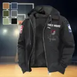 All-Season Supporters Flannel Hoodie, Sport Vibe Hooded Flannel HVN1432PT - Black