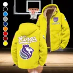 Streetwear Slam Crew Winter Fleece Jacket, High-Density Comfort Fleece HVN1432SK - Yellow