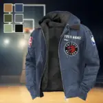 Hoop Passion Squad Flannel Hoodie, Athletic Lifestyle Fan Hoodie HVN1432TR - Navy Blue