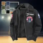 All-Season Hoop Squad Flannel Hoodie, Fan Squad Flannel Hoodie HVN1432WW - Black