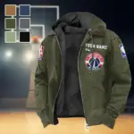 All-Season Hoop Squad Flannel Hoodie, Fan Squad Flannel Hoodie HVN1432WW - Green