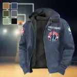 All-Season Hoop Squad Flannel Hoodie, Fan Squad Flannel Hoodie HVN1432WW - Navy Blue