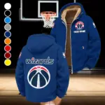 All-Season Hoop Squad Winter Fleece Jacket, Sherpa Lined Winter Fleece HVN1432WW - Navy